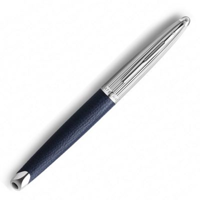 WATERMAN Carène Deluxe Stylo plume, Noir brillant et plaqué argent