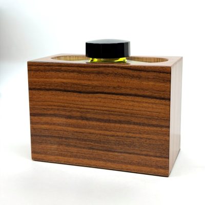 Pot à encre rectangle en bois de palissandre du Santos