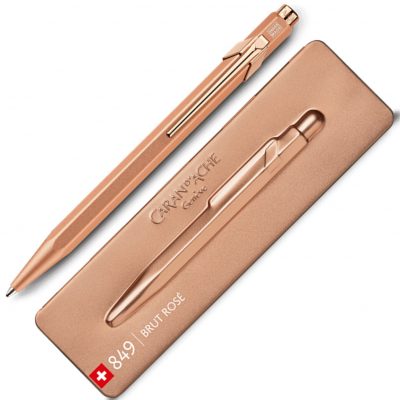 Stylo bille 849 Caran d'Ache - Popline noir mat avec étui – Le