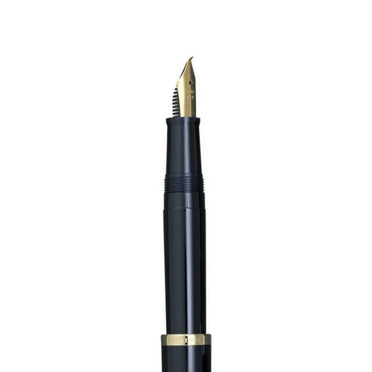 Stylo bille et son étui en cuir Essential – Acier rhodium / Doré / Noir -  Veau grainé (noir, bleu, vert)