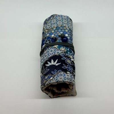 Roll à stylos pour 7 stylos "Motif Asanoha et motif Floral"