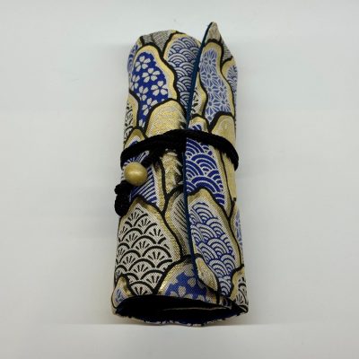 Roll à stylos pour 7 stylos "Motif Japonais traditionel feuille"