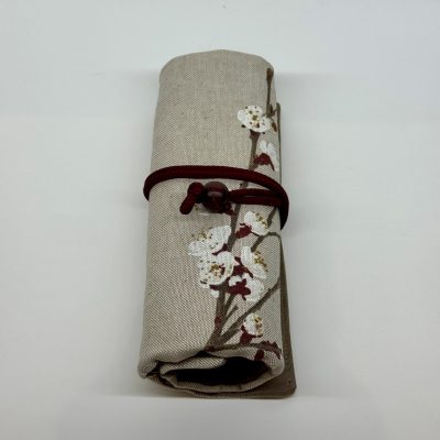 Roll à stylos pour 7 stylos "Motif Fleurs de cerisier"